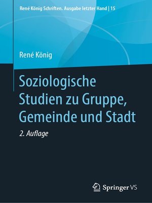 cover image of Soziologische Studien zu Gruppe, Gemeinde und Stadt